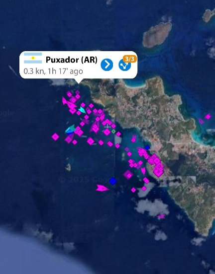 Marine Traffic de esa noche
